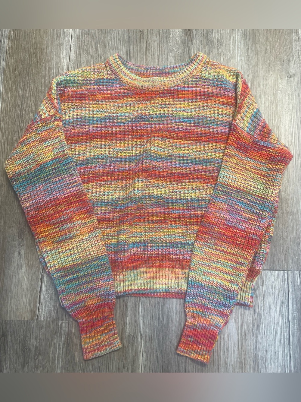 Urban Outfitters Colorful Rainbow Striped Sweater Size M